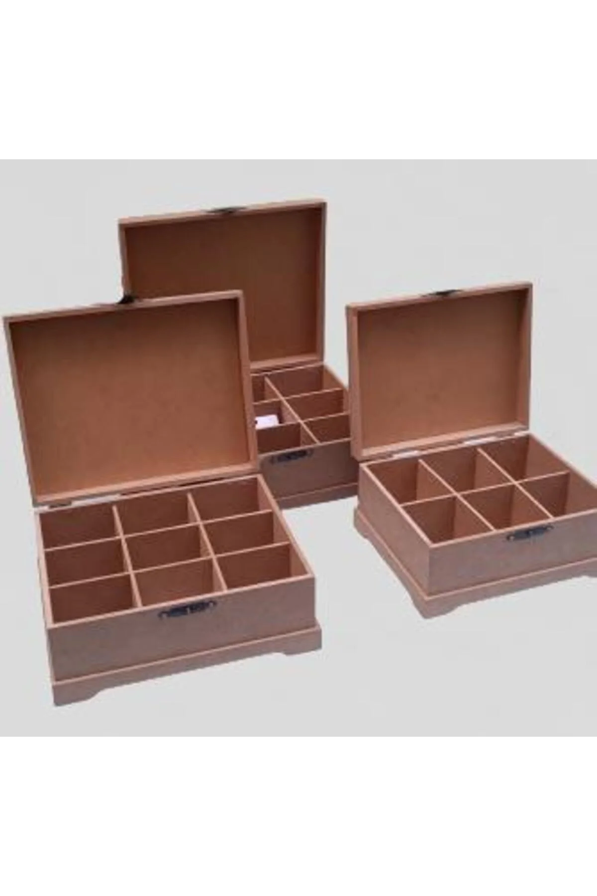 Hobi ERDL 90023 Dekoratif Model 3lü Makyaj Kutu Set Ahşap HAM MDF El Yapımı Hobi ERDL 90023 Dekoratif Model 3lü Makyaj Kutu Set Ahşap HAM MDF El Yapımı - Görsel 4
