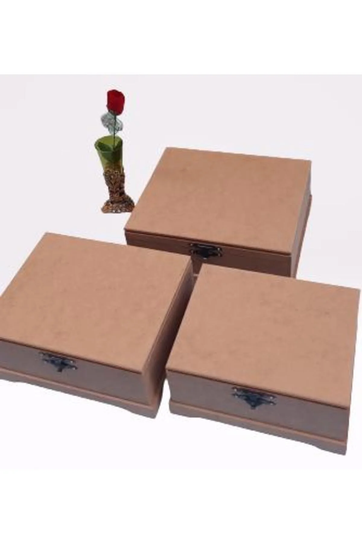 Hobi ERDL 90023 Dekoratif Model 3lü Makyaj Kutu Set Ahşap HAM MDF El Yapımı Hobi ERDL 90023 Dekoratif Model 3lü Makyaj Kutu Set Ahşap HAM MDF El Yapımı - Görsel 8