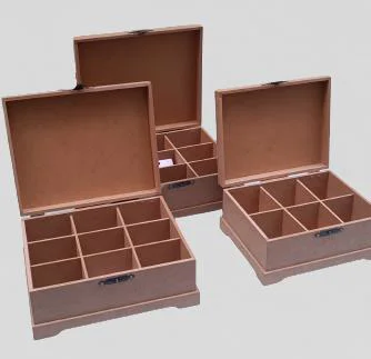Hobi ERDL 90023 Dekoratif Model 3lü Makyaj Kutu Set Ahşap HAM MDF El Yapımı