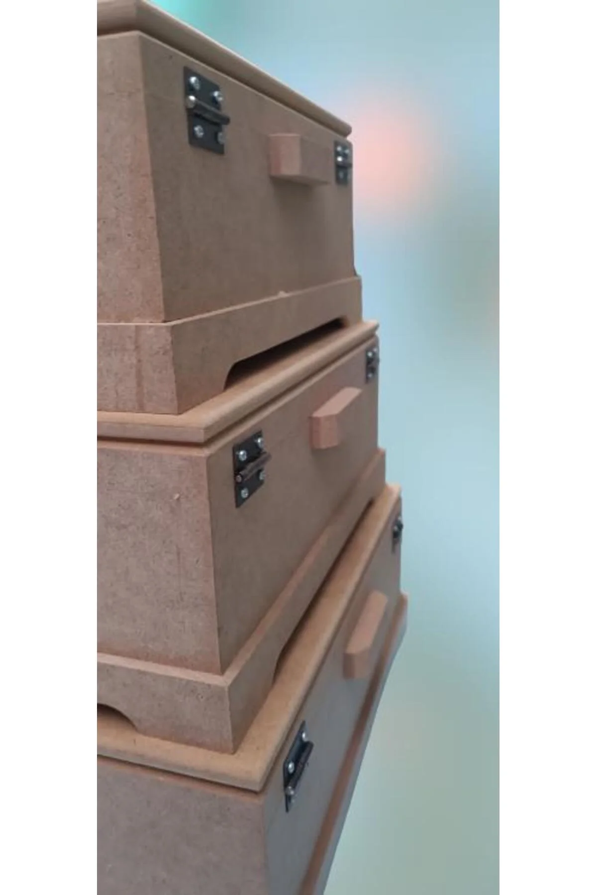 Hobi ERDL 90023 Dekoratif Model 3lü Makyaj Kutu Set Ahşap HAM MDF El Yapımı Hobi ERDL 90023 Dekoratif Model 3lü Makyaj Kutu Set Ahşap HAM MDF El Yapımı