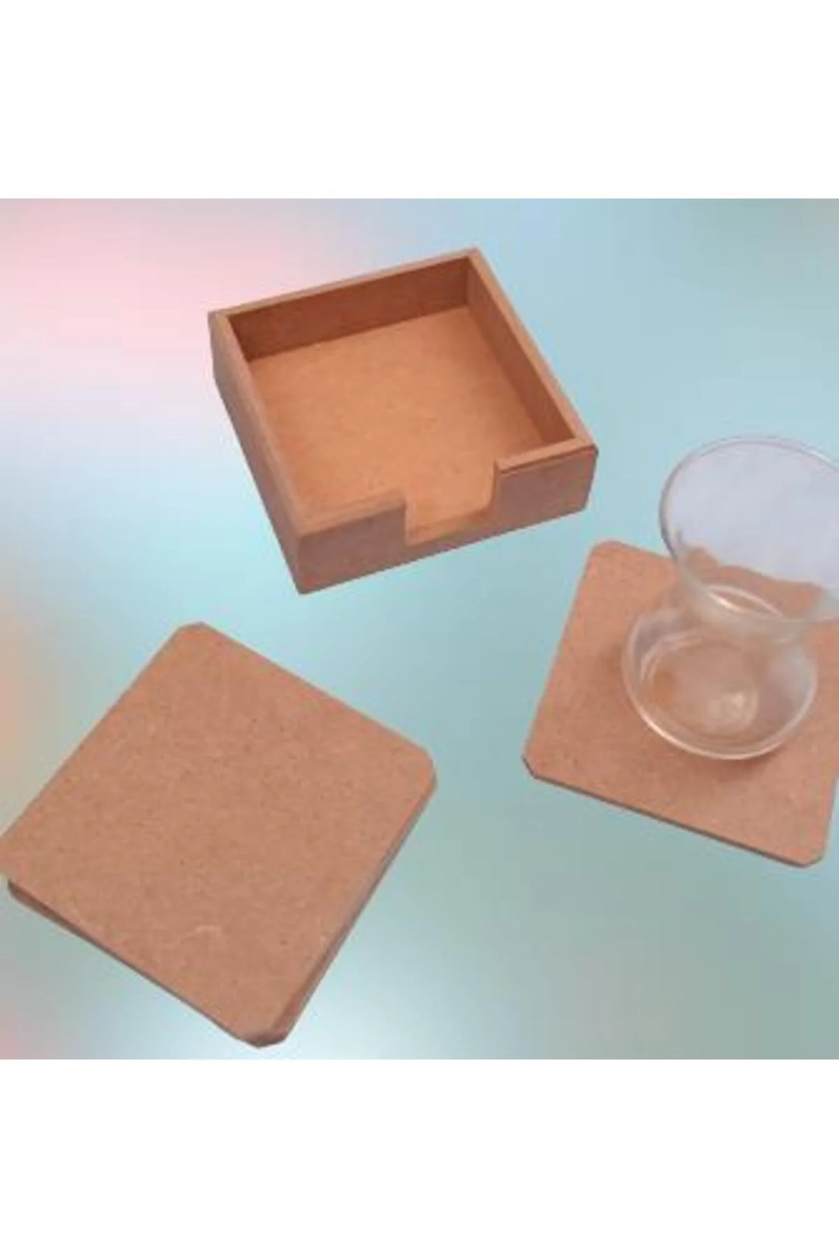 Hobi ERDL 90024 Dekoratif Model Tabak Altı Seti Kare Ahşap HAM MDF El Yapımı Hobi ERDL 90024 Dekoratif Model Tabak Altı Seti Kare Ahşap HAM MDF El Yapımı - Görsel 3