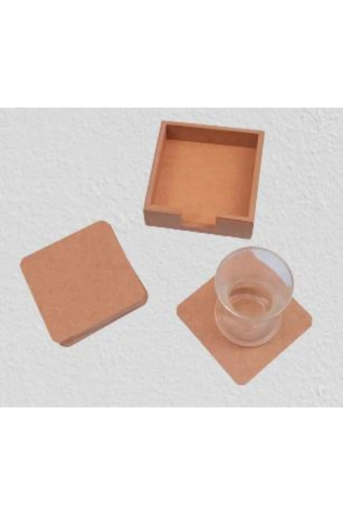 Hobi ERDL 90024 Dekoratif Model Tabak Altı Seti Kare Ahşap HAM MDF El Yapımı Hobi ERDL 90024 Dekoratif Model Tabak Altı Seti Kare Ahşap HAM MDF El Yapımı - Görsel 5