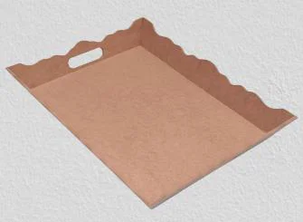 Hobi ERDL 90026 Dekoratif  Tepsi Dikdörtgen Dalga Kenar Ahşap HAM MDF El Yapım