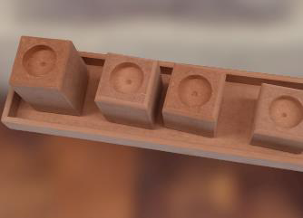 Hobi ERDL 90027 Dekoratif Model 90027 Dörtlü Mumluk Set Ahşap HAM