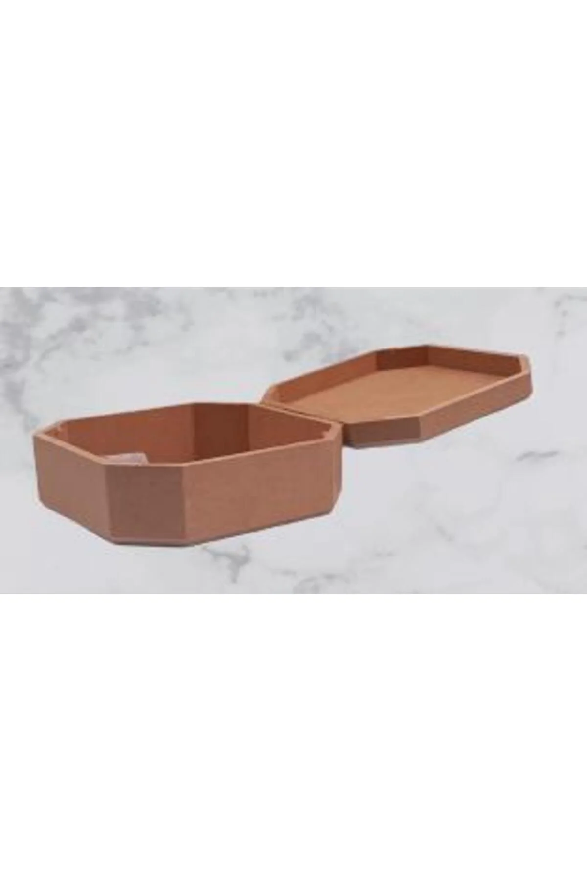 Hobi ERDL 90031 Dekoratif Model Öğrenci Kutusu Altıgen Ahşap HAM MDF El Yapımı - Görsel 3