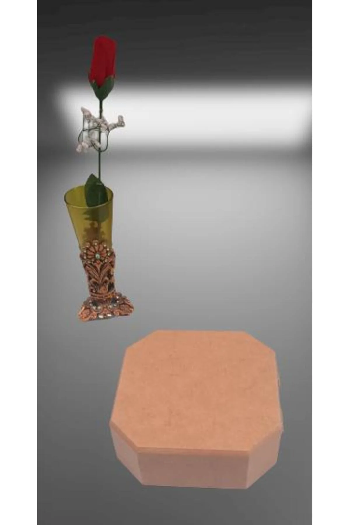 Hobi ERDL 90031 Dekoratif Model Öğrenci Kutusu Altıgen Ahşap HAM MDF El Yapımı - Görsel 7
