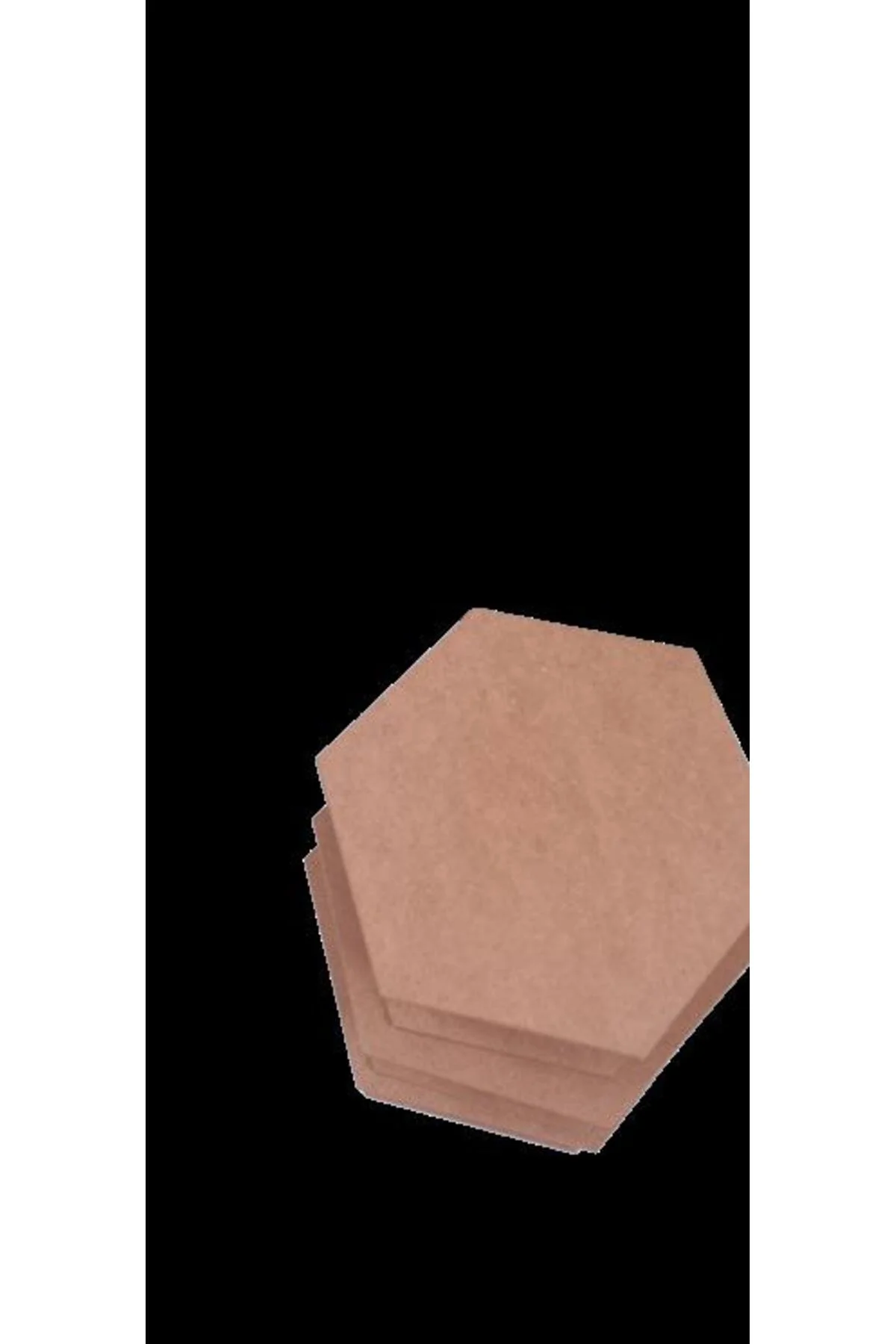 Hobi ERDL 90034 Dekoratif 3lü Takı Seti Model Ahşap MDF Altıgen Ham ürün El Yapım - Görsel 6