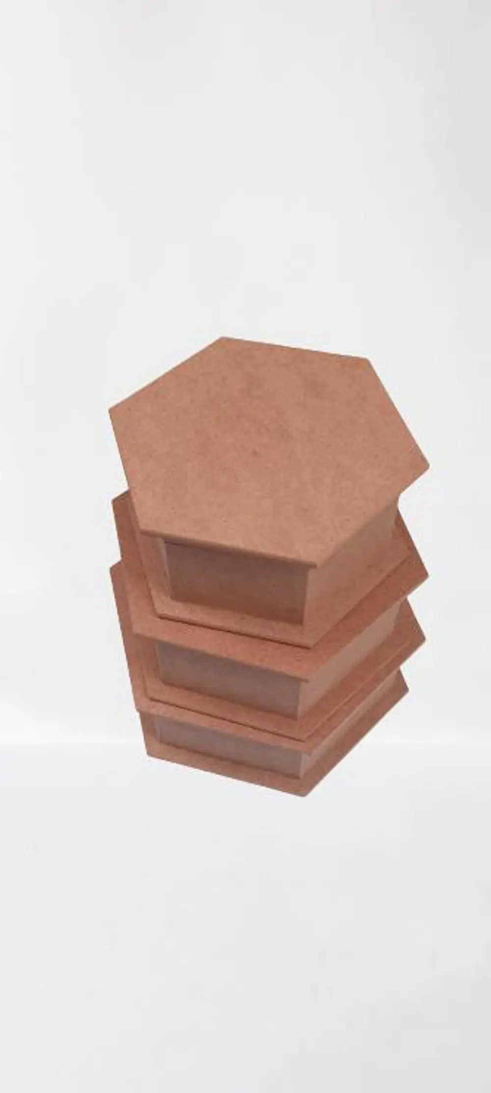 Hobi ERDL 90034 Dekoratif 3lü Takı Seti Model Ahşap MDF Altıgen H Hobi ERDL 90034 Dekoratif 3lü Takı Seti Model Ahşap MDF Altıgen H