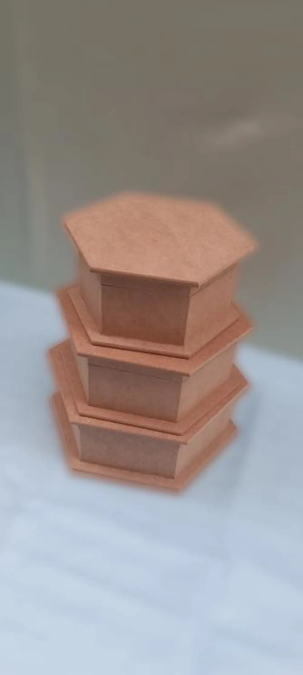 Hobi ERDL 90034 Dekoratif 3lü Takı Seti Model Ahşap MDF Altıgen H Hobi ERDL 90034 Dekoratif 3lü Takı Seti Model Ahşap MDF Altıgen H