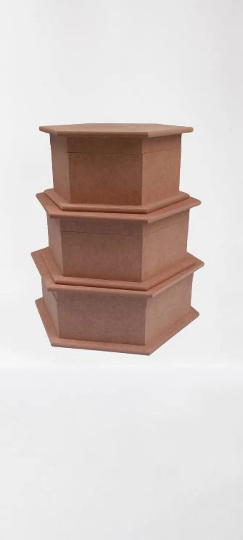 Hobi ERDL 90034 Dekoratif 3lü Takı Seti Model Ahşap MDF Altıgen H Hobi ERDL 90034 Dekoratif 3lü Takı Seti Model Ahşap MDF Altıgen H