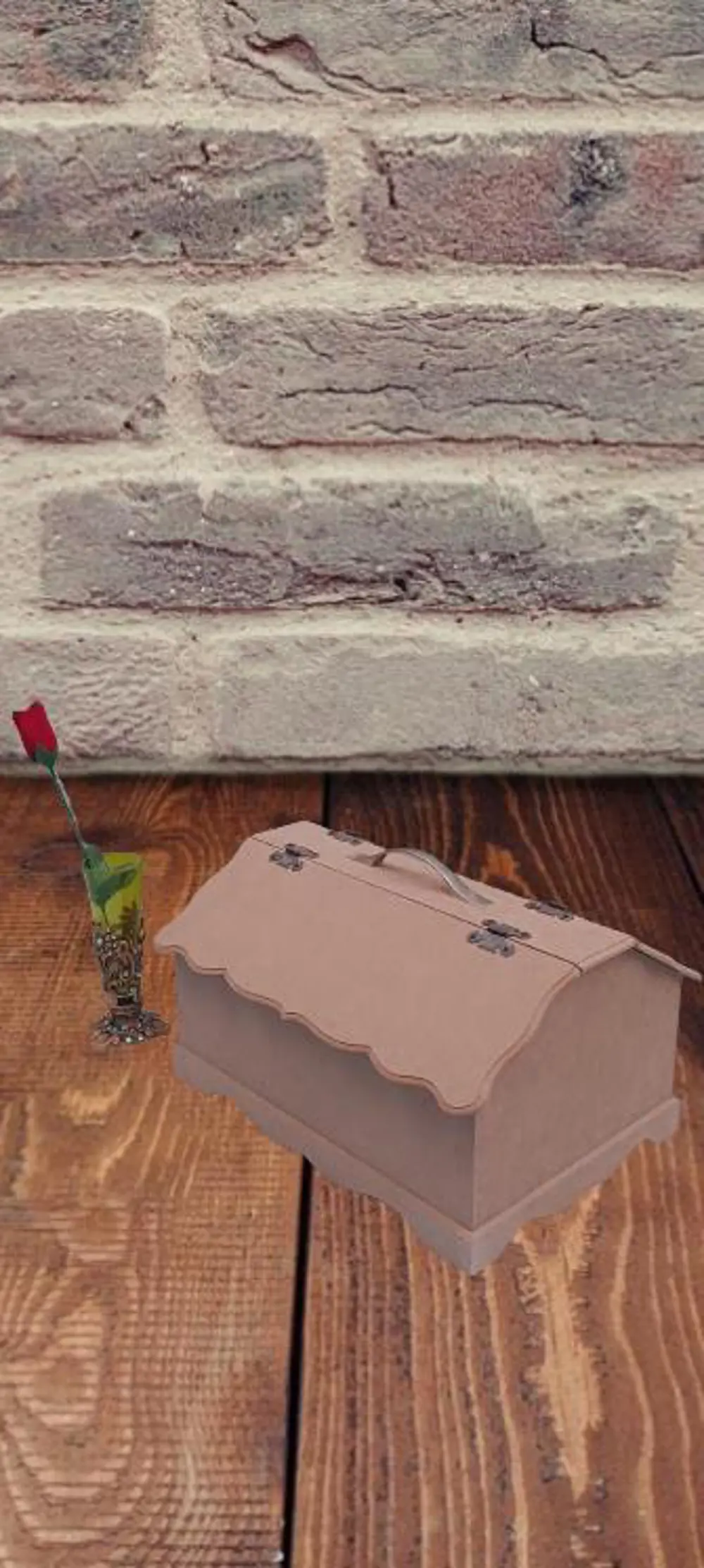 Hobi ERDL 90037 Dekoratif Takım Çantası Model HAM Ahşap MDF El Ya