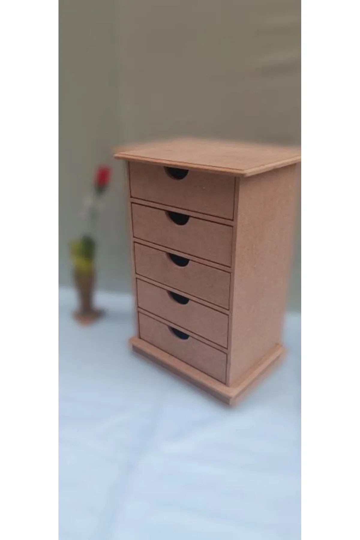 Hobi ERDL 90038 Dekoratif Takı Şifonyeri 5 Çekmece Model HAM Ahşap MDF El yapımı Hobi ERDL 90038 Dekoratif Takı Şifonyeri 5 Çekmece Model HAM Ahşap MDF El yapımı - Görsel 8
