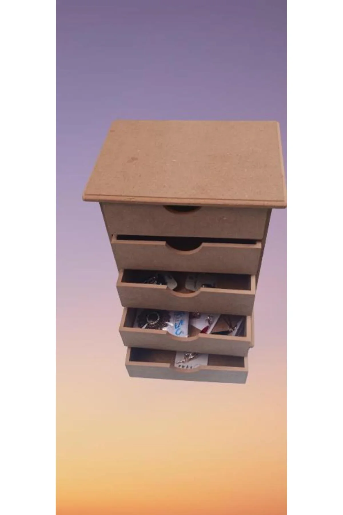 Hobi ERDL 90038 Dekoratif Takı Şifonyeri 5 Çekmece Model HAM Ahşap MDF El yapımı Hobi ERDL 90038 Dekoratif Takı Şifonyeri 5 Çekmece Model HAM Ahşap MDF El yapımı