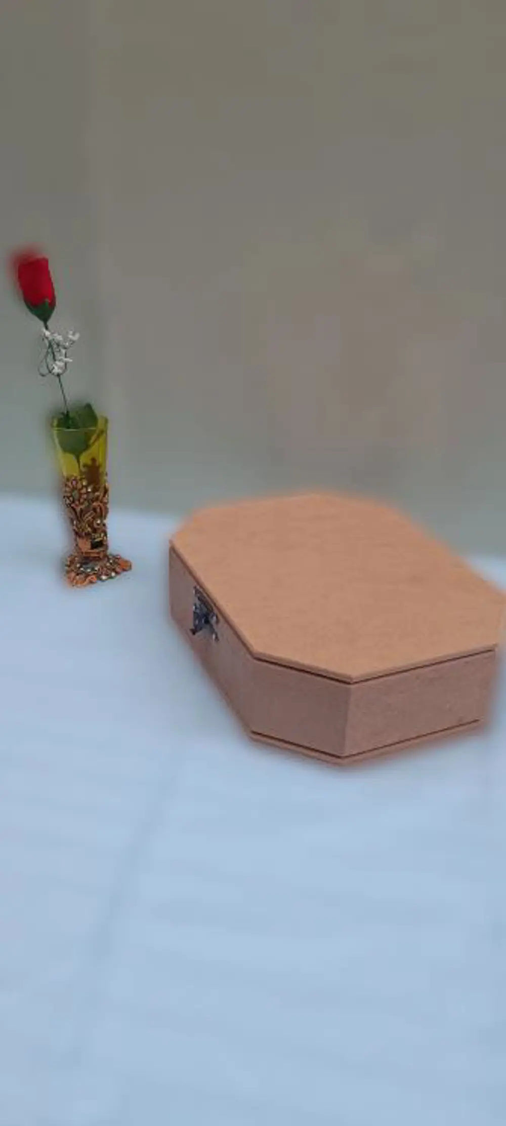 Hobi ERDL 90039 Dekoratif Takı Kutu Çokgen Model Klips Bölme HAM 
