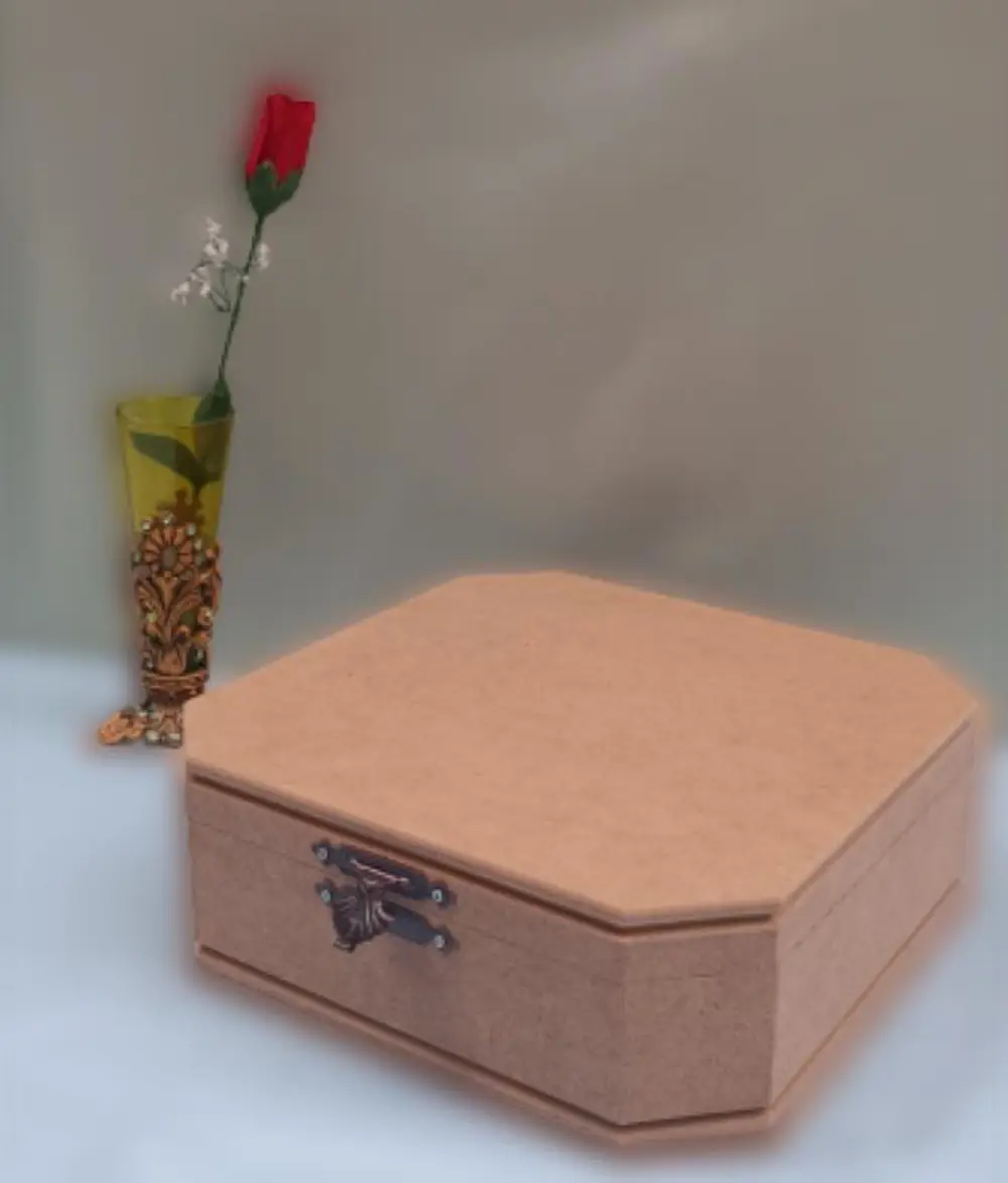 Hobi ERDL 90050 Dekoratif Model Takı Kutusu Klipsli Bölmeli Ahşap