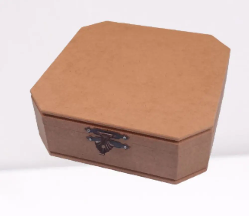 Hobi ERDL 90050 Dekoratif Model Takı Kutusu Klipsli Bölmeli Ahşap