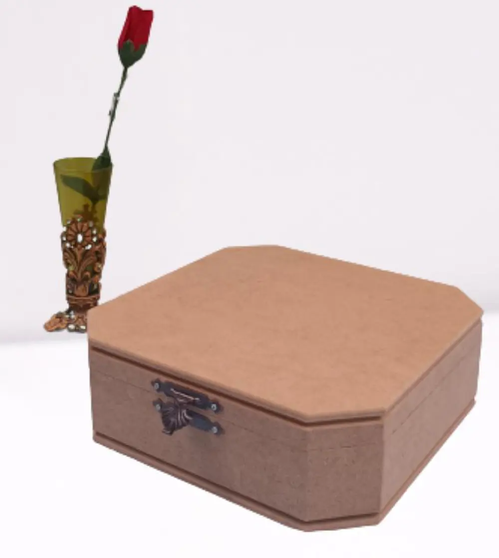 Hobi ERDL 90050 Dekoratif Model Takı Kutusu Klipsli Bölmeli Ahşap