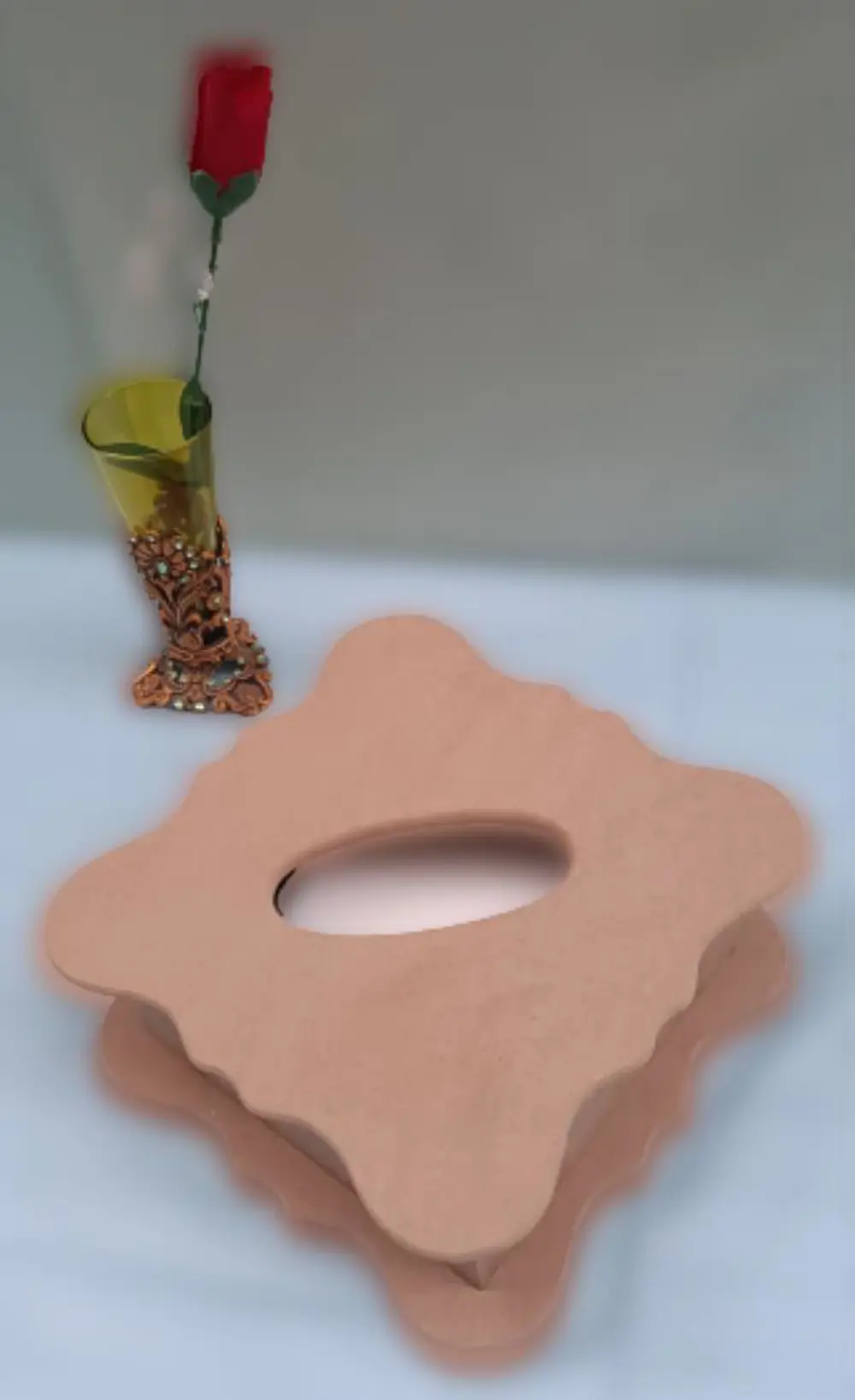 Hobi ERDL 90051 Dekoratif  Model Peçetelik Kutu HAM Ahşap MDF El 