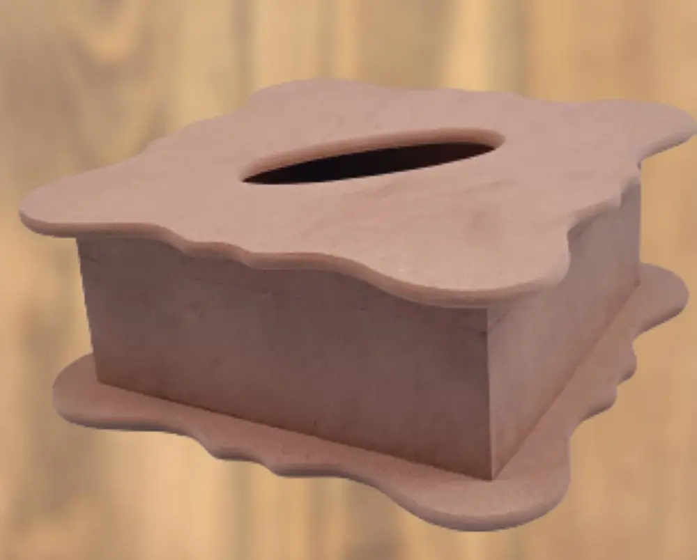 Hobi ERDL 90051 Dekoratif  Model Peçetelik Kutu HAM Ahşap MDF El 