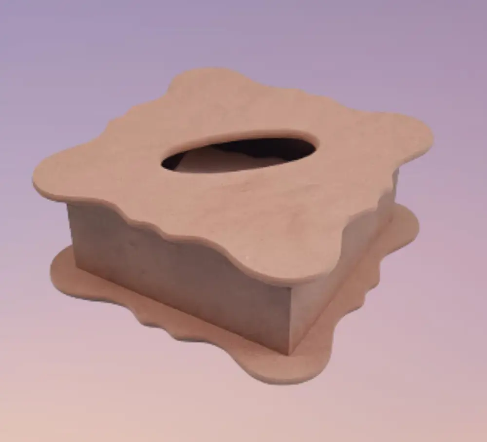 Hobi ERDL 90051 Dekoratif  Model Peçetelik Kutu HAM Ahşap MDF El 