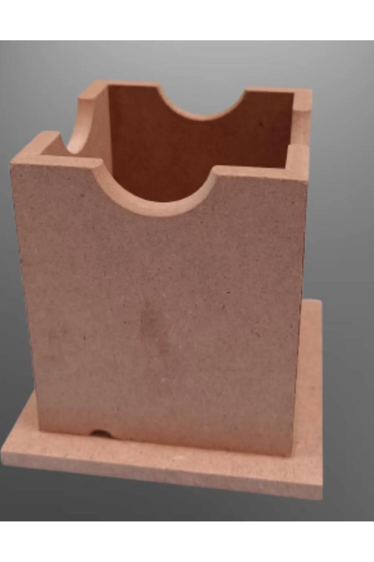 Hobi Erdl 90062 Dekoratif Masaüstü Kalemlik Ahşap Mdf Kare El Yapım - Görsel 2