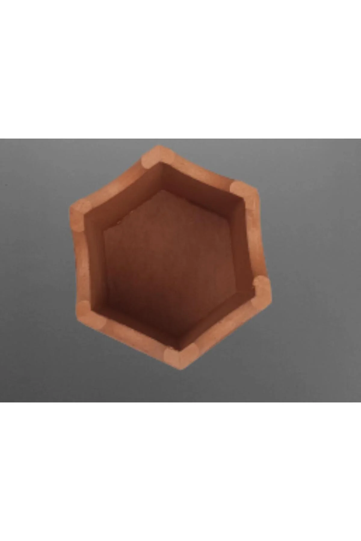 Hobi ERDL 90063 Dekoratif kalemlik ahşap Altıgen HAM MDF El Yapım - Görsel 2
