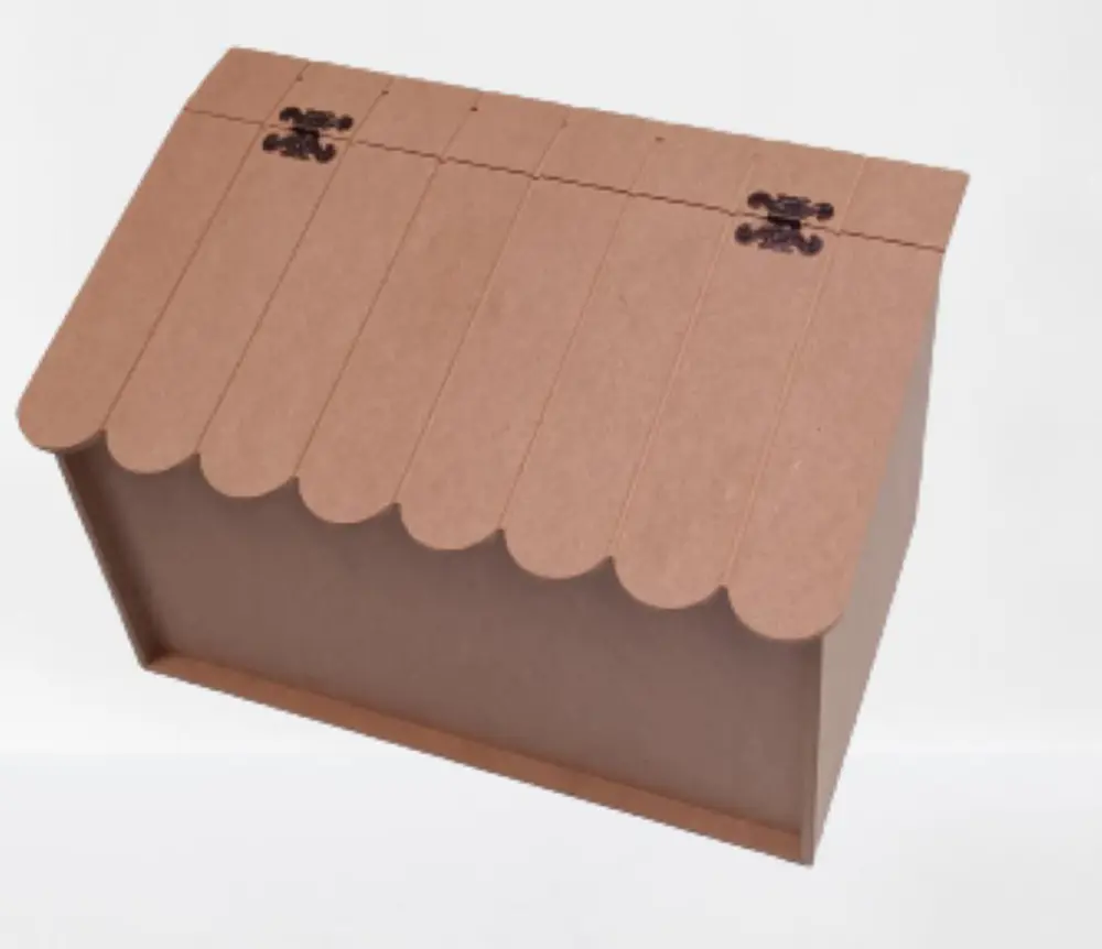 Hobi ERDL 90067 Dekoratif Ekmeklik Ev Şekli Ahşap MDF HAM El Yapı