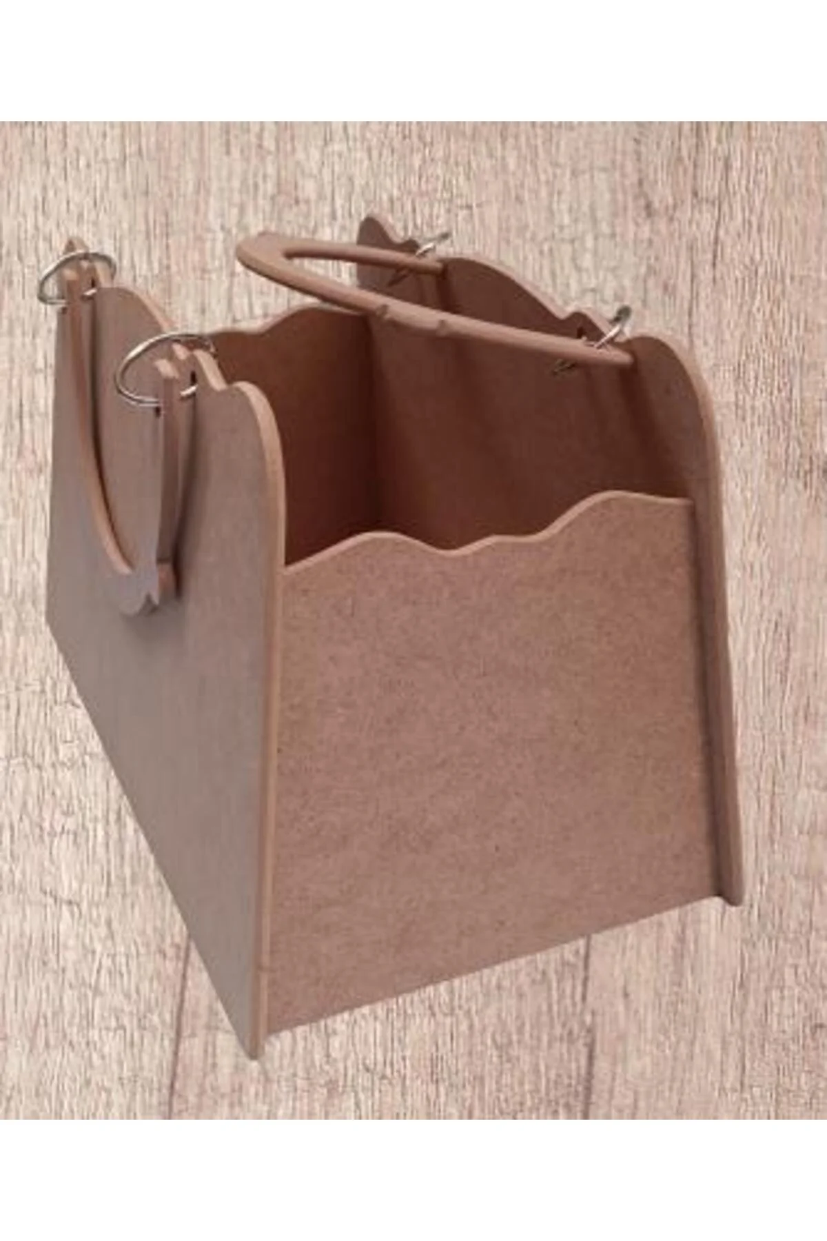 Hobi ERDL 90069 Dekoratif Çantası Ahşap MDF HAM El Yapımı - Görsel 4