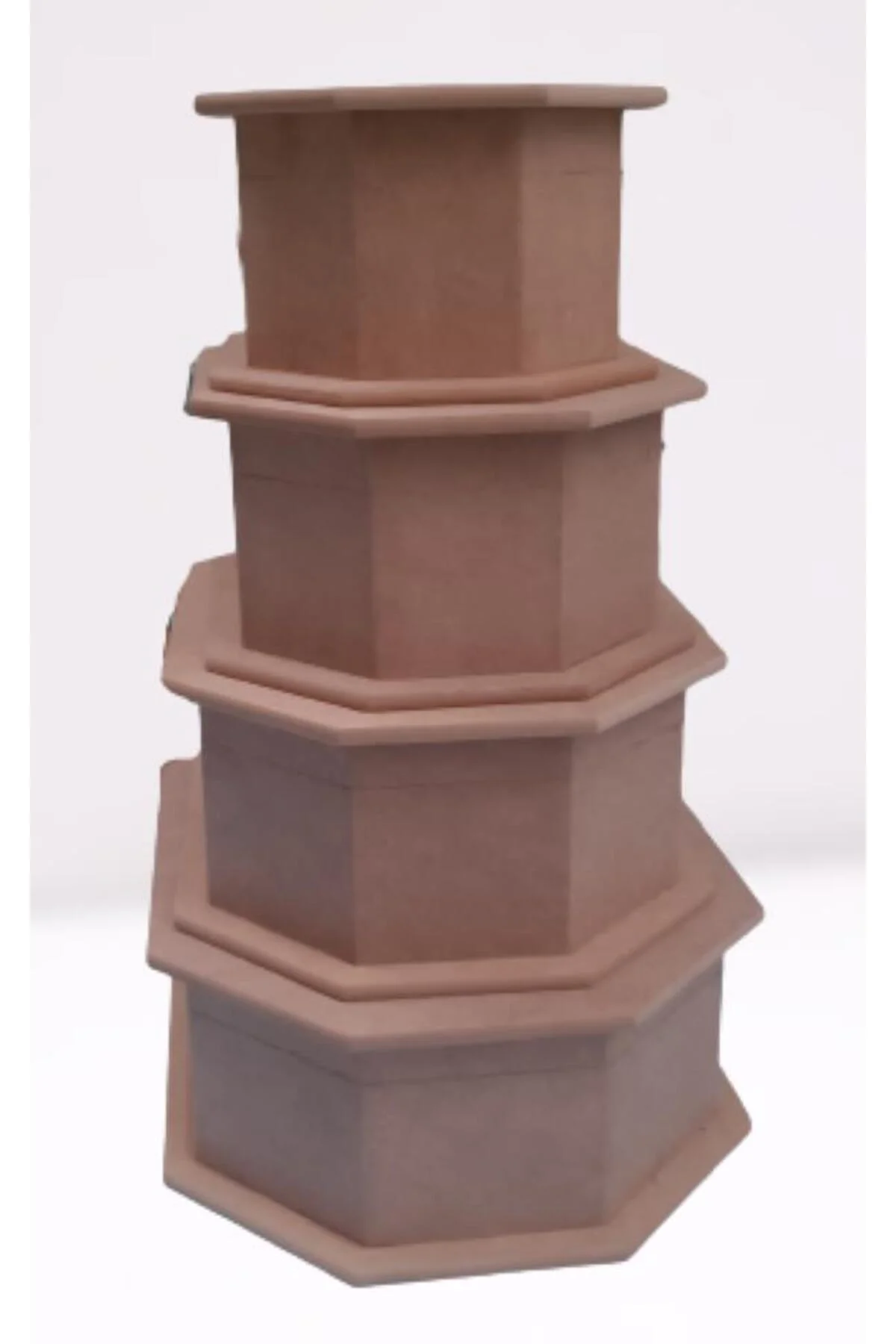 Hobi ERDL 90074 Dekoratif Model Makyaj Kutu Set Dörtlü HAM Ahşap MDF El Yapım - Görsel 7
