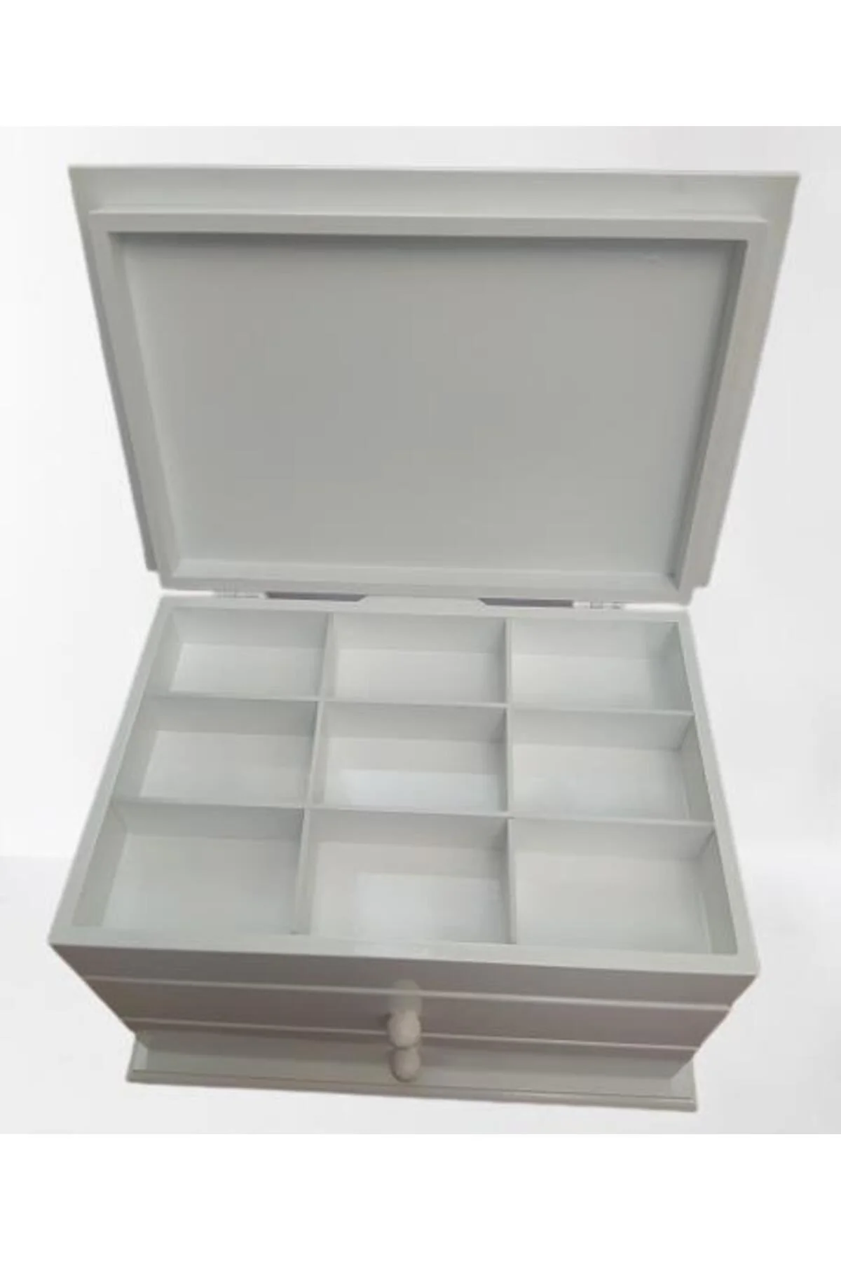 Hobi ERDL 90222 Dekoratif Makyaj Kutu 2 Çekmec Ahşap MDF Beyaz Lake Boya El yapım Hobi ERDL 90222 Dekoratif Makyaj Kutu 2 Çekmec Ahşap MDF Beyaz Lake Boya El yapım - Görsel 5