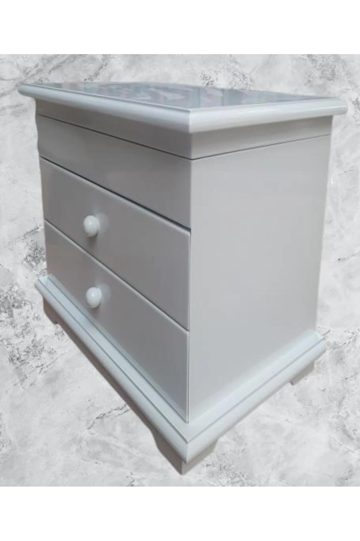 Hobi ERDL 90222 Dekoratif Makyaj Kutu 2 Çekmec Ahşap MDF Beyaz Lake Boya El yapım Hobi ERDL 90222 Dekoratif Makyaj Kutu 2 Çekmec Ahşap MDF Beyaz Lake Boya El yapım - Görsel 3