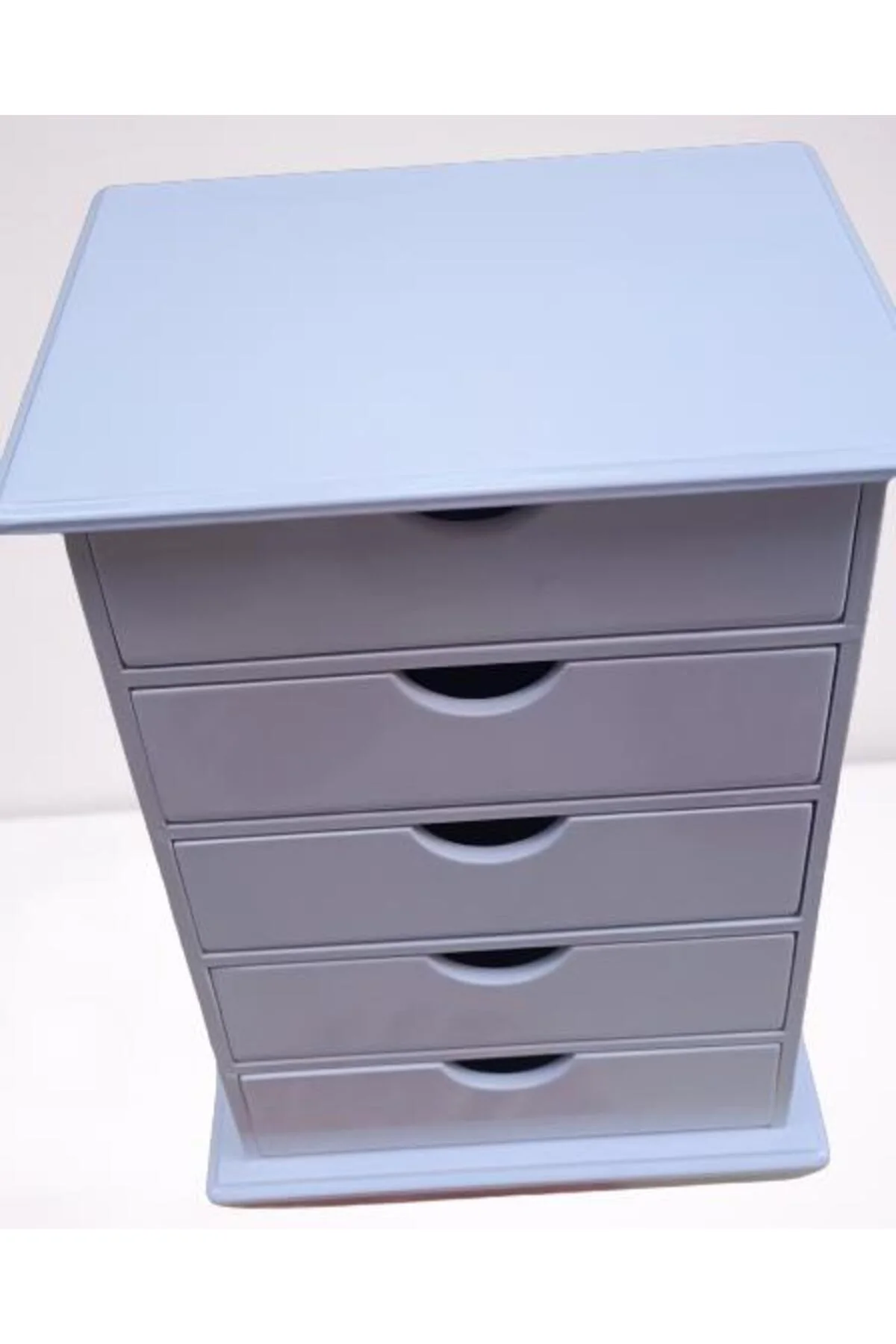 Hobi ERDL 90276 Dekoratif Takı Şifonyer Ahşap MDF Parlak Beyaz CNC MODEL El Yapı - Görsel 5