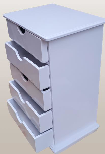 Hobi ERDL 90276 Dekoratif Takı Şifonyer Ahşap MDF Parlak Beyaz  C