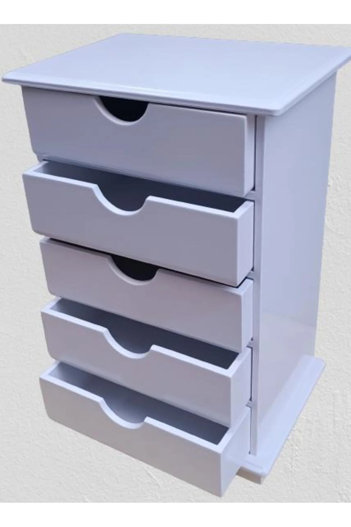 Hobi ERDL 90276 Dekoratif Takı Şifonyer Ahşap MDF Parlak Beyaz CNC MODEL El Yapı - Görsel 4