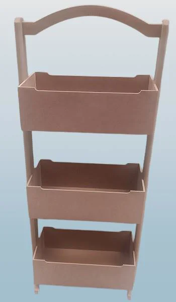 Hobi ERDL 90304 Raf Terek 3 LÜ Geniş İç Hacimli CNC Kesim Ahşap M