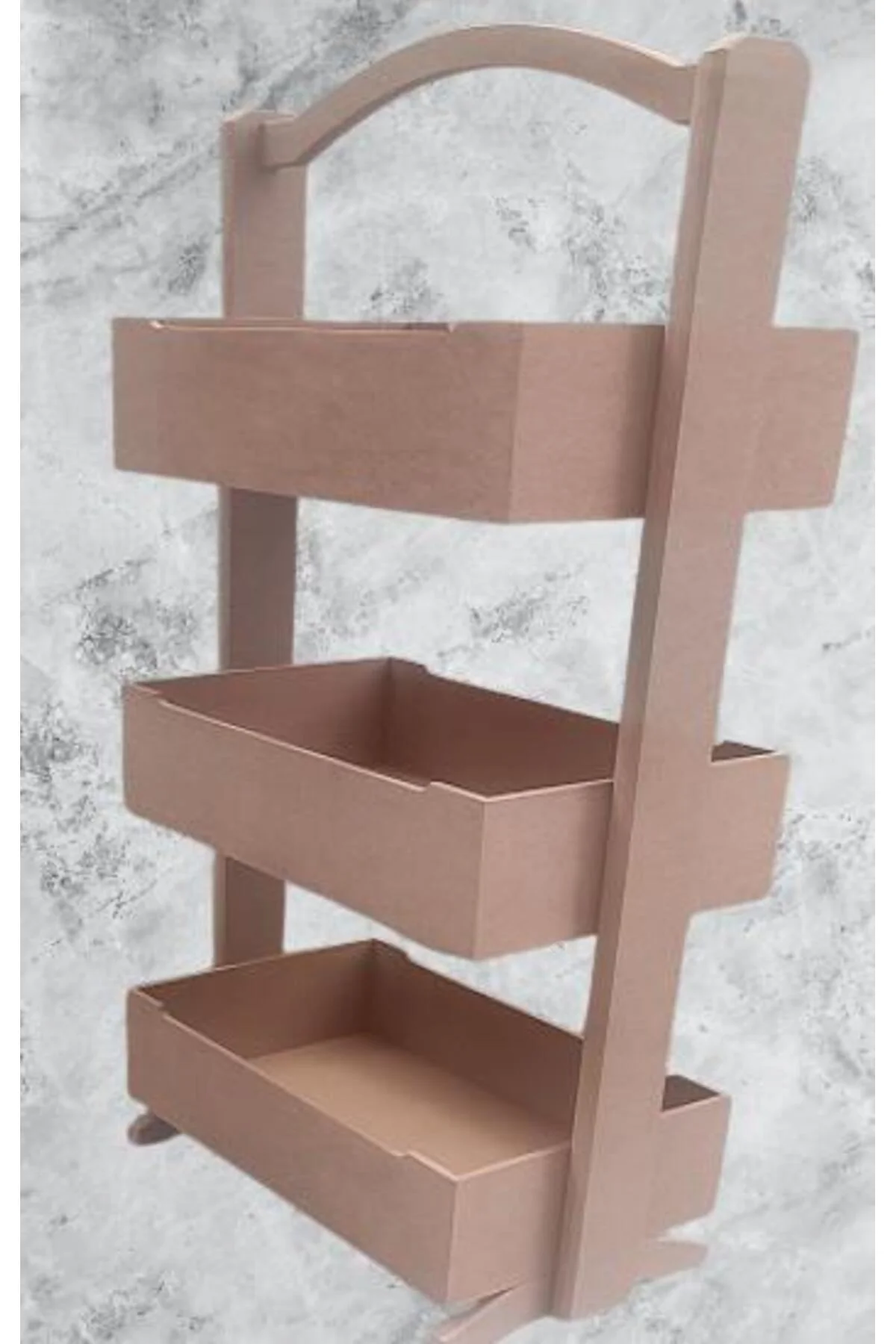 Hobi ERDL 90304 Raf Terek 3 LÜ Geniş İç Hacimli CNC Kesim Ahşap MDF HAM El Yapım Hobi ERDL 90304 Raf Terek 3 LÜ Geniş İç Hacimli CNC Kesim Ahşap MDF HAM El Yapım - Görsel 4