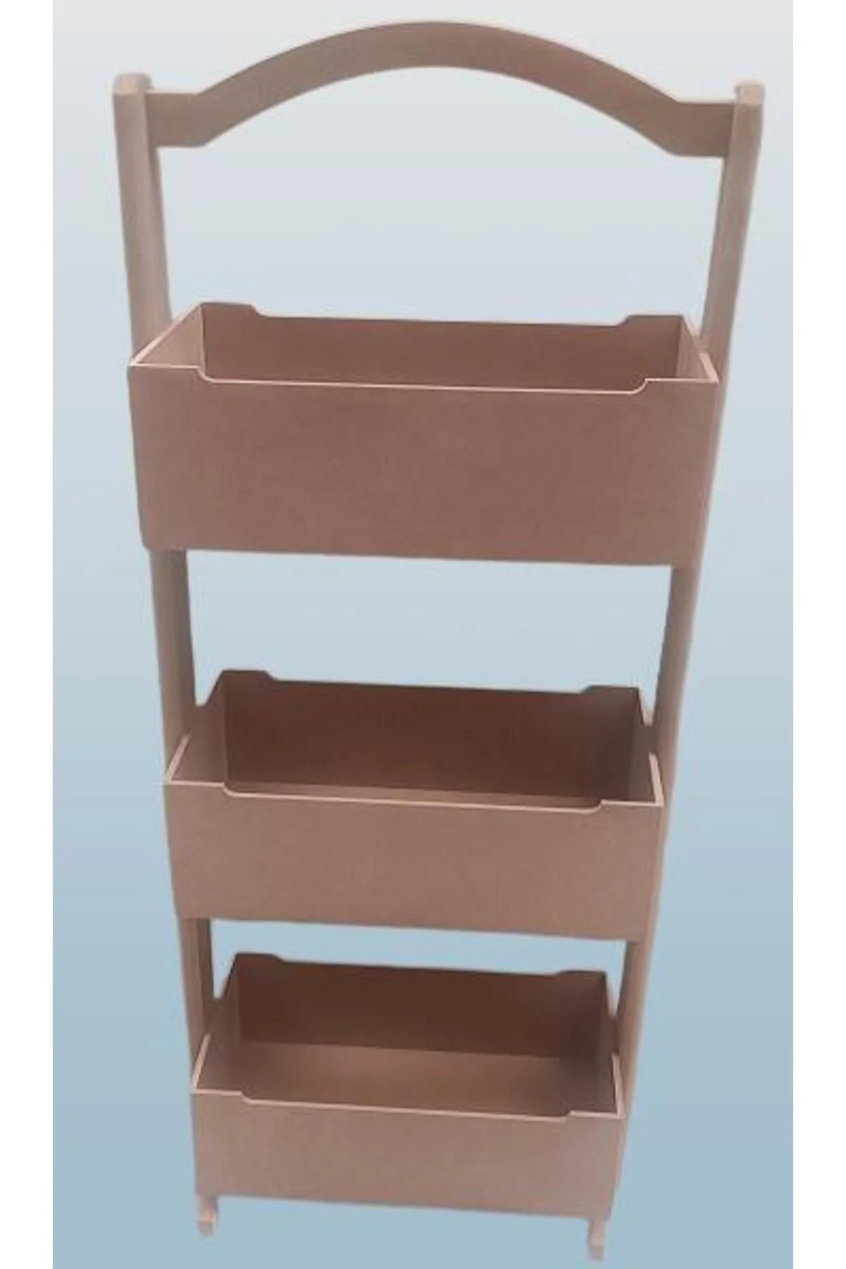 Hobi ERDL 90304 Raf Terek 3 LÜ Geniş İç Hacimli CNC Kesim Ahşap MDF HAM El Yapım Hobi ERDL 90304 Raf Terek 3 LÜ Geniş İç Hacimli CNC Kesim Ahşap MDF HAM El Yapım - Görsel 2