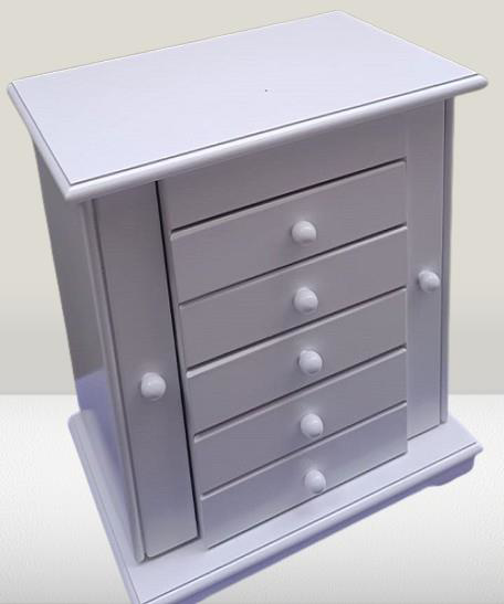 Hobi ERDL 90372 Takı Makyaj Şifonyer 7 Çekmmeceli Modüllü Parlak 