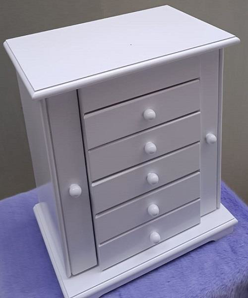 Hobi ERDL 90372 Takı Makyaj Şifonyer 7 Çekmmeceli Modüllü Parlak 