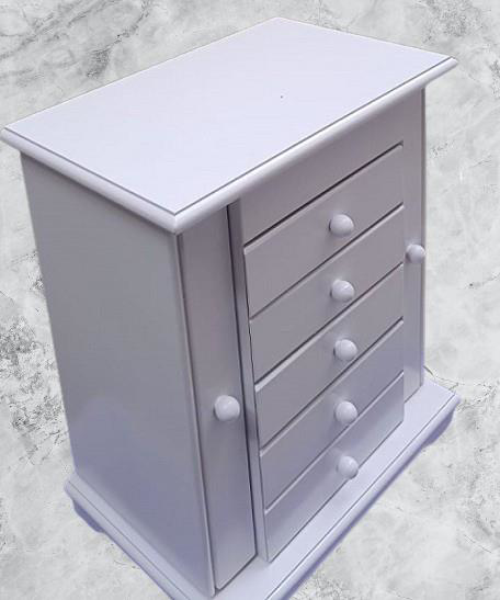 Hobi ERDL 90372 Takı Makyaj Şifonyer 7 Çekmmeceli Modüllü Parlak 