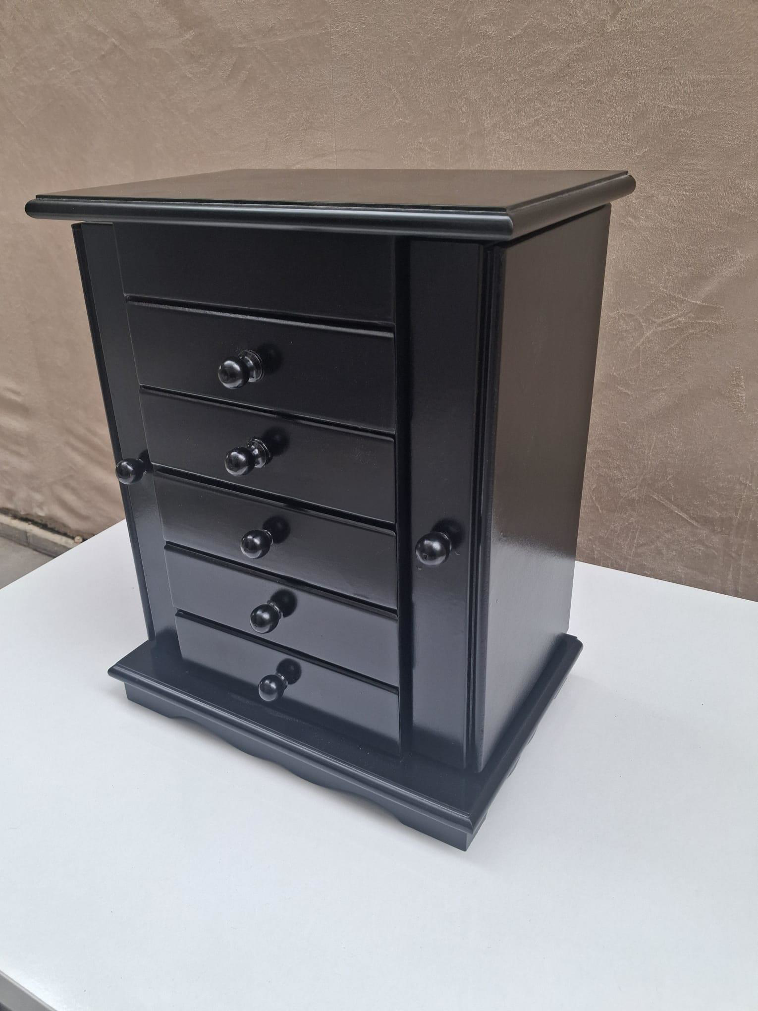 Hobi ERDL 90593 Takı Makyaj Şifonyer 7 Çekmmeceli Modüllü Parlak 