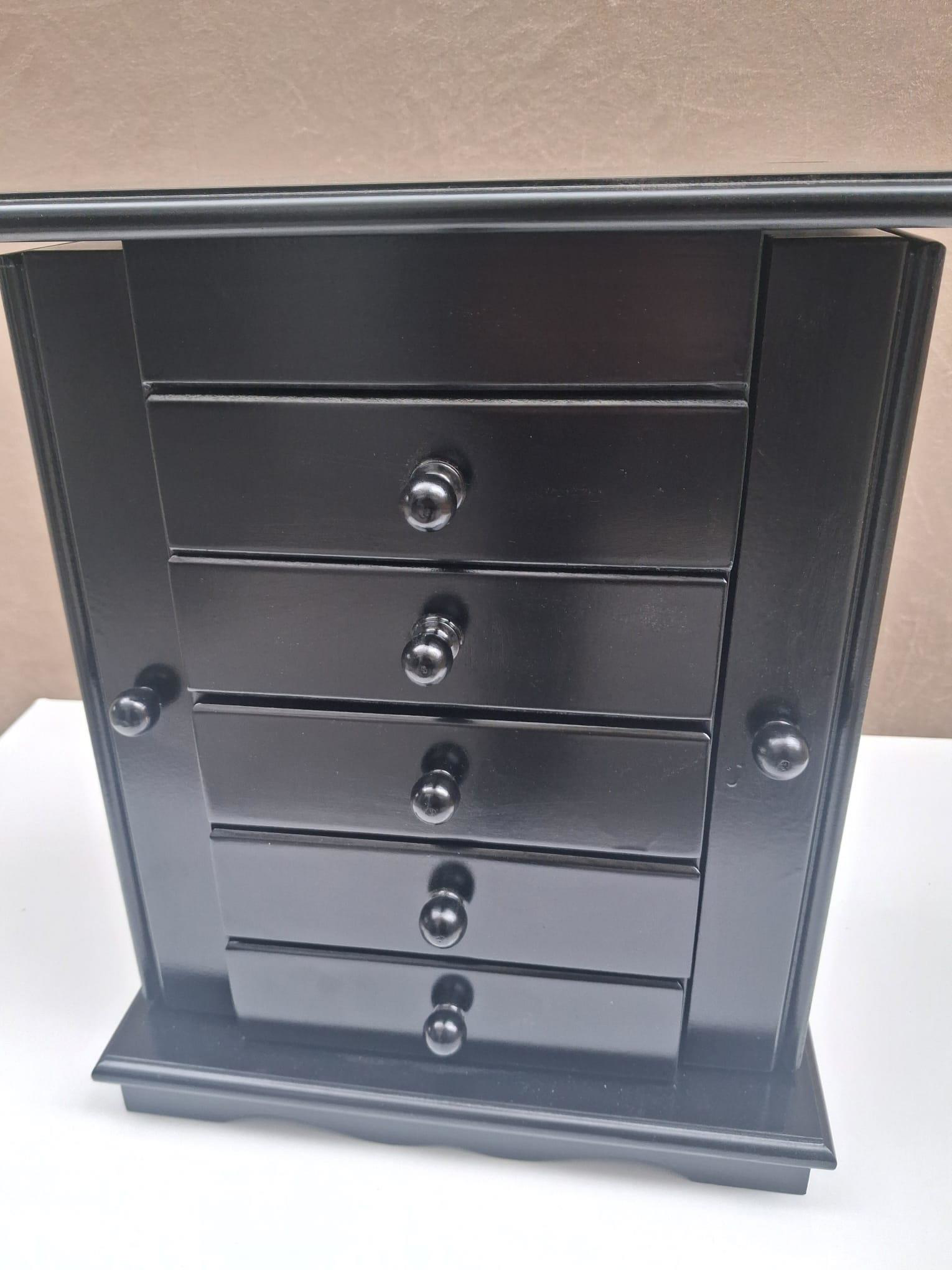 Hobi ERDL 90593 Takı Makyaj Şifonyer 7 Çekmmeceli Modüllü Parlak 