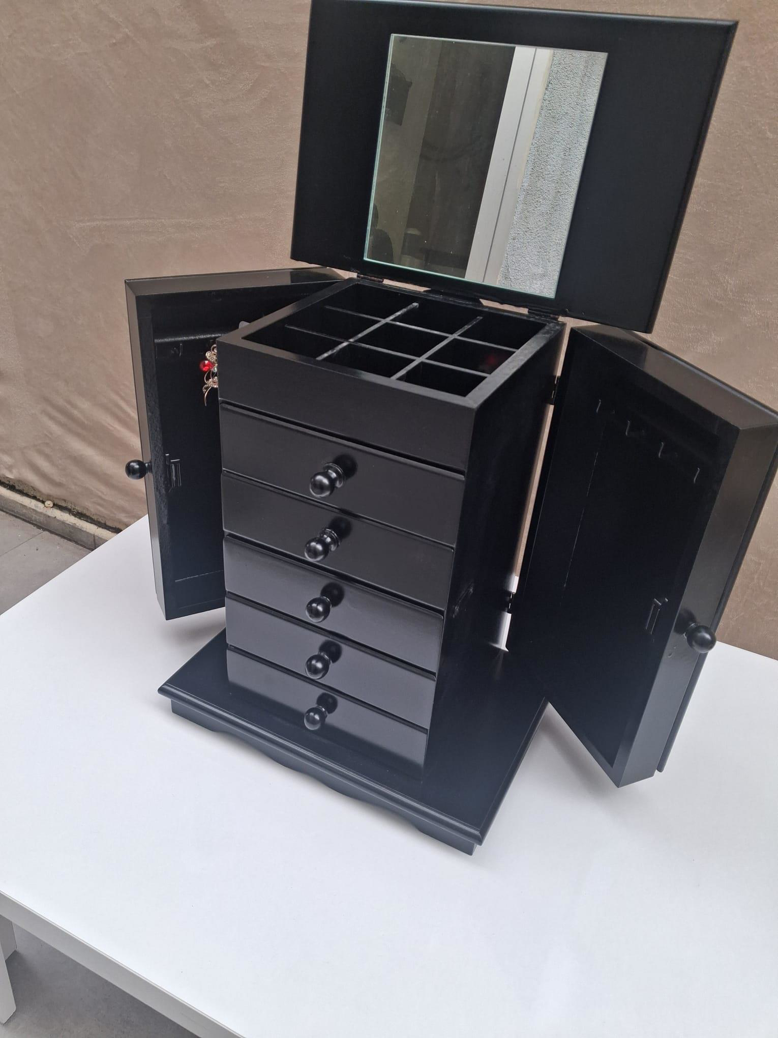 Hobi ERDL 90593 Takı Makyaj Şifonyer 7 Çekmmeceli Modüllü Parlak 