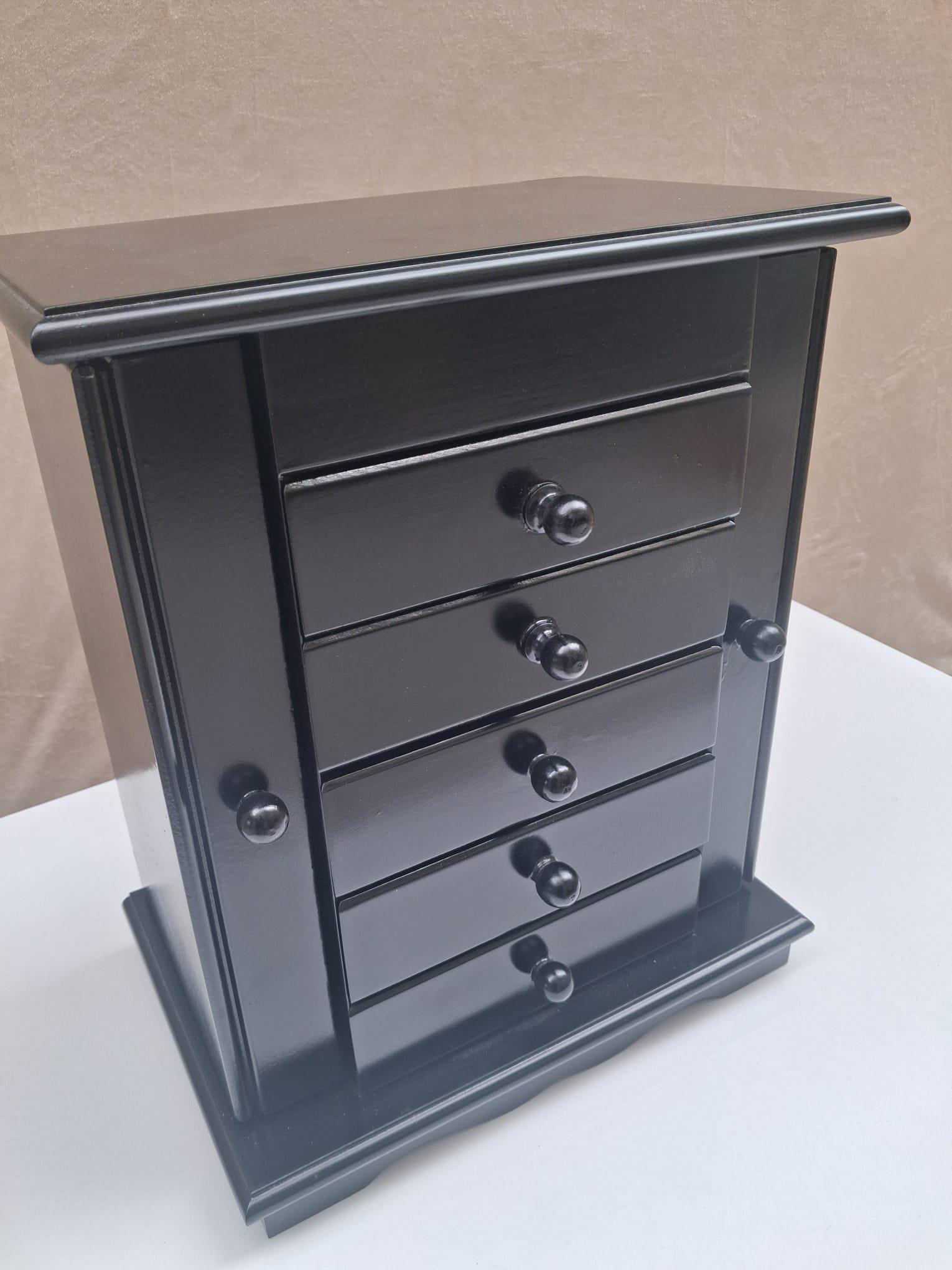 Hobi ERDL 90593 Takı Makyaj Şifonyer 7 Çekmmeceli Modüllü Parlak 