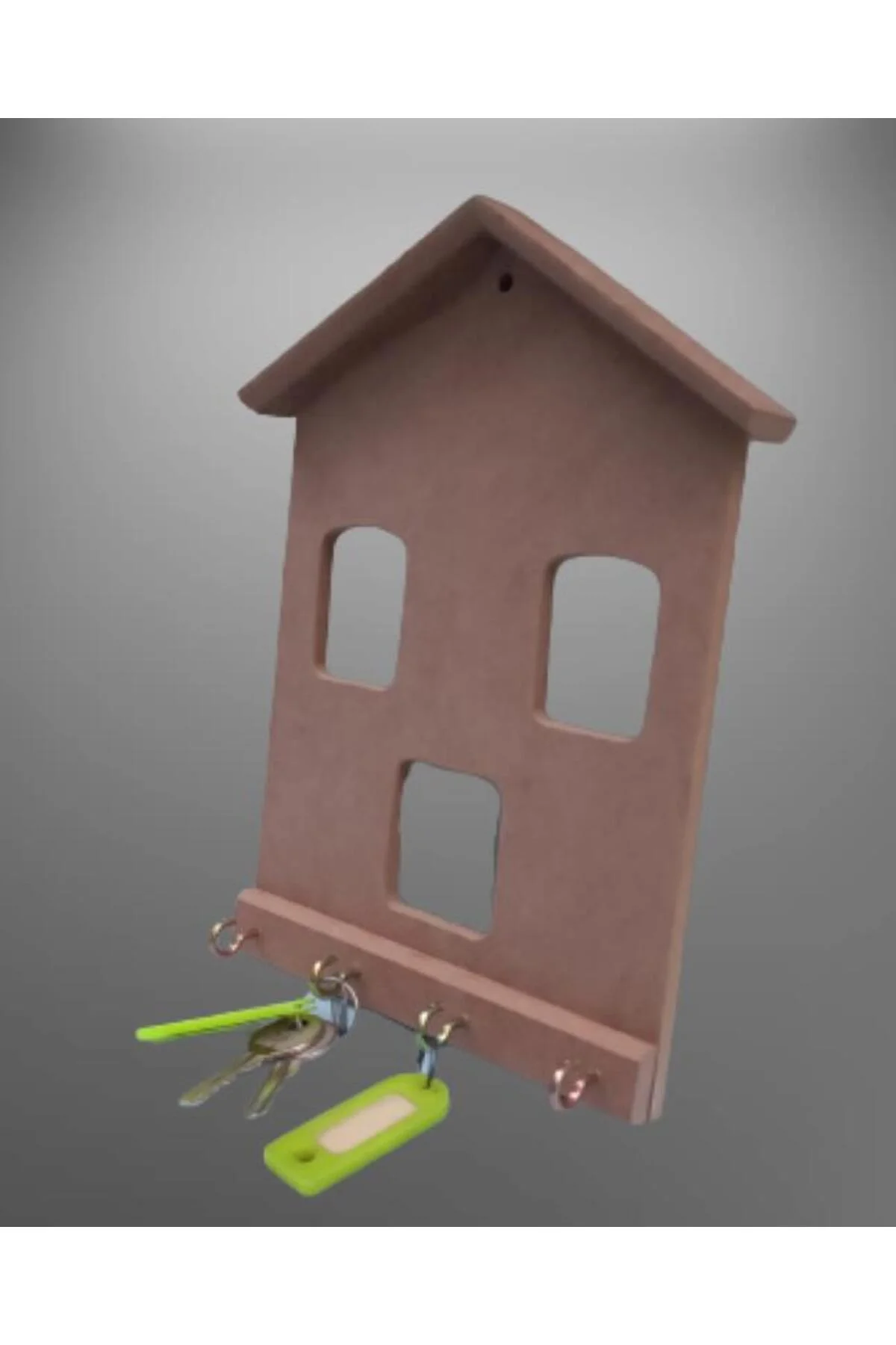 Hobi ERDL Dekoratif 90061 Model Anahtarlık Kutu Ham Ahşap MDF El Yapım - Görsel 4