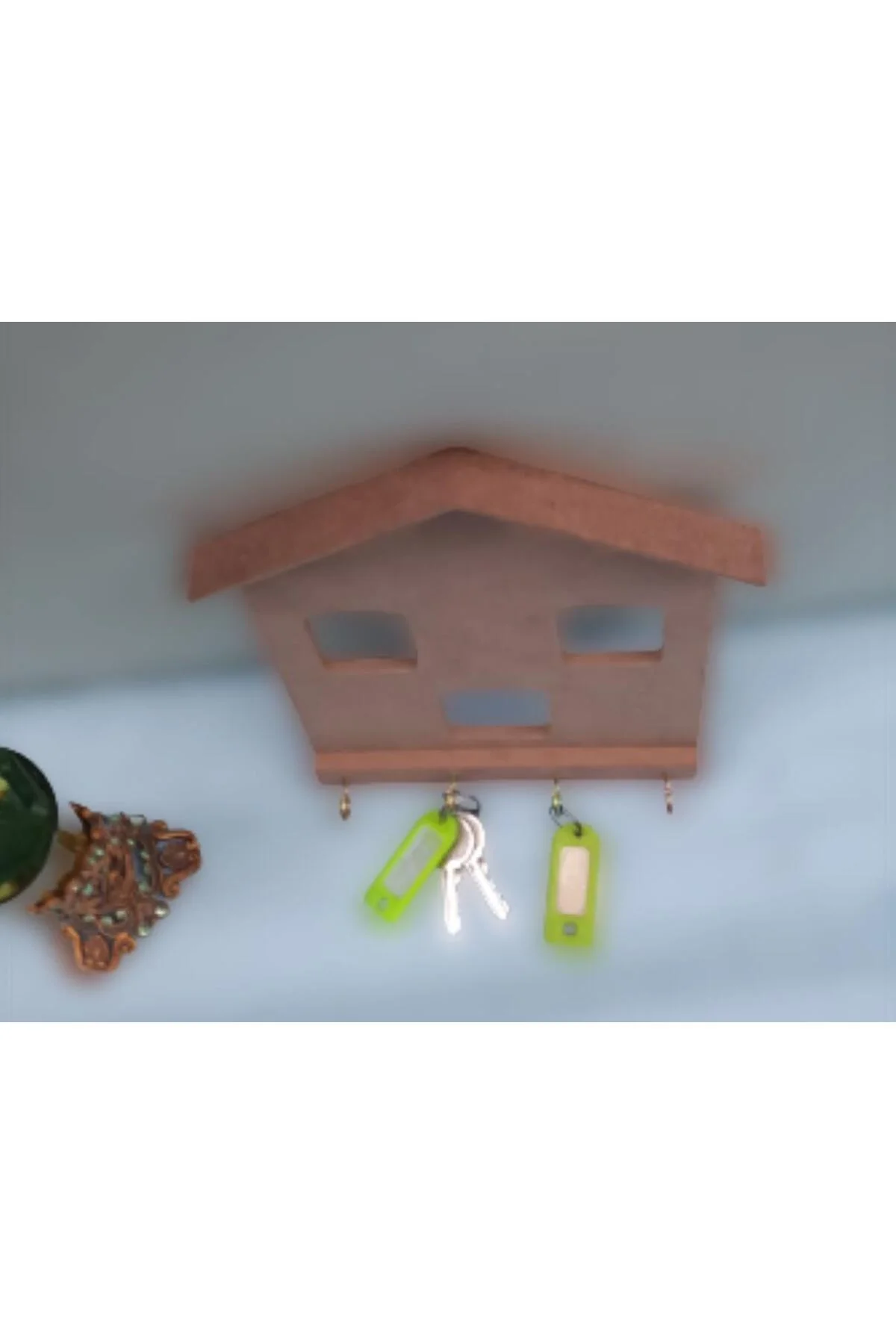 Hobi ERDL Dekoratif 90061 Model Anahtarlık Kutu Ham Ahşap MDF El Yapım - Görsel 3