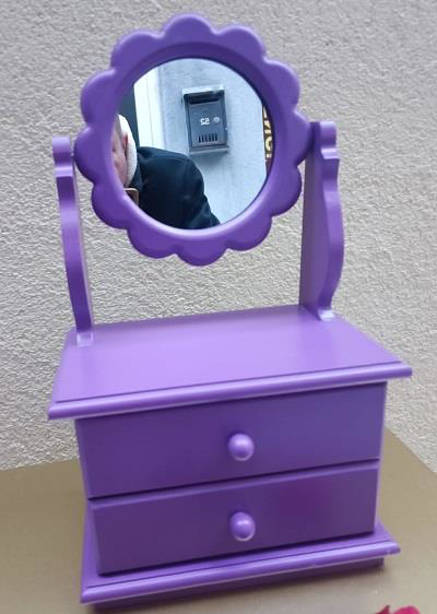 Hobi ERDL MODEL 90527 Papatya 2 Çekmeceli Aynalı Makyaj Kutusu MO