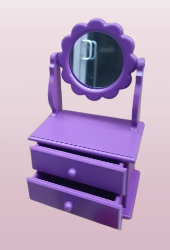 Hobi ERDL MODEL 90527 Papatya 2 Çekmeceli Aynalı Makyaj Kutusu MO