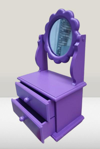 Hobi ERDL MODEL 90527 Papatya 2 Çekmeceli Aynalı Makyaj Kutusu MO