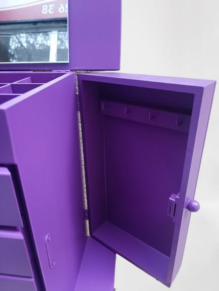 Hobi ERDL MODEL90524 7Çekmece Aynalı Makyaj Şifonyer Kutu MOR Ren